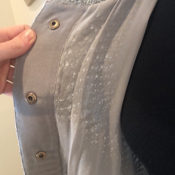 Cabi grey with charcoal check cardigan - Picture 3 of 6